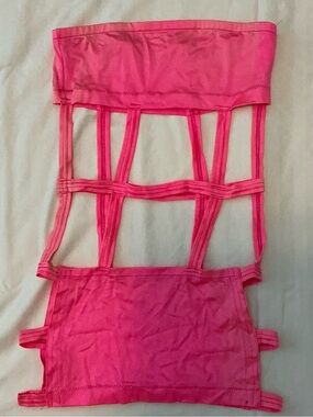 Women’s Hot Pink Strappy Bandeau Dress